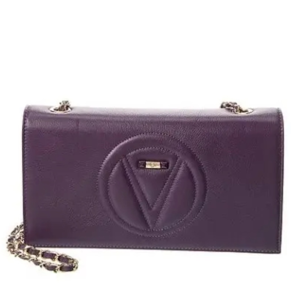 VALENTINO BY MARIO VALENTINO Lena Signature Leather Shoulder Bag In Mulberry